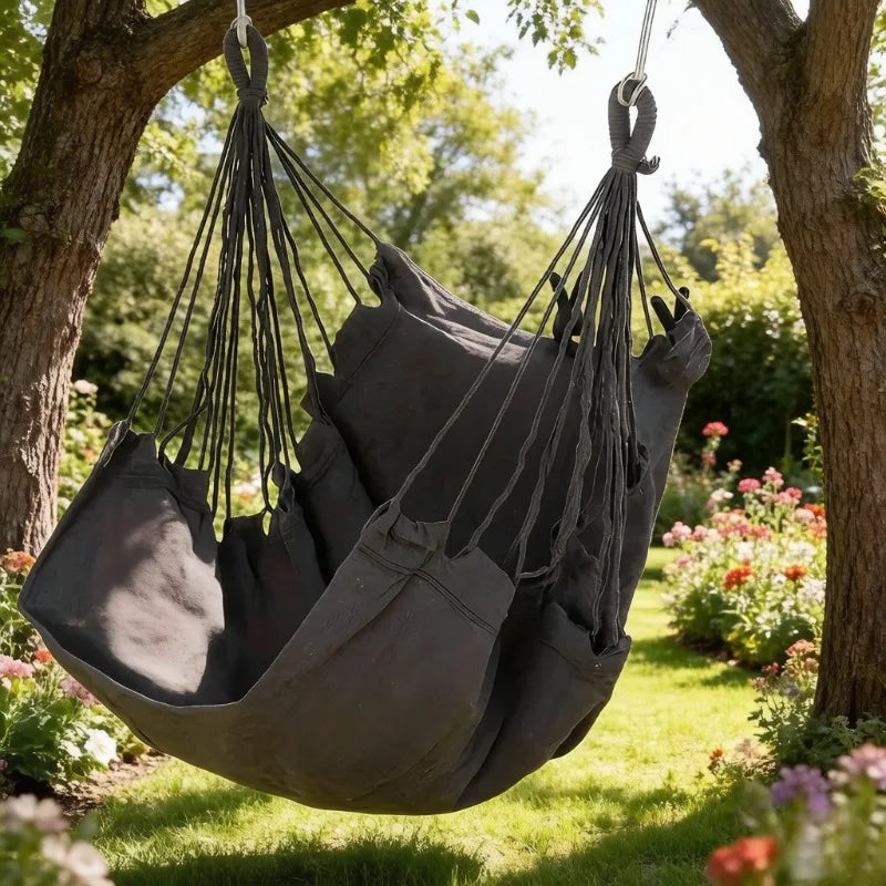 Hanging Basket Swing Chair – Indoor Outdoor Cotton Swing Bed Hanging Swing Chair Axl