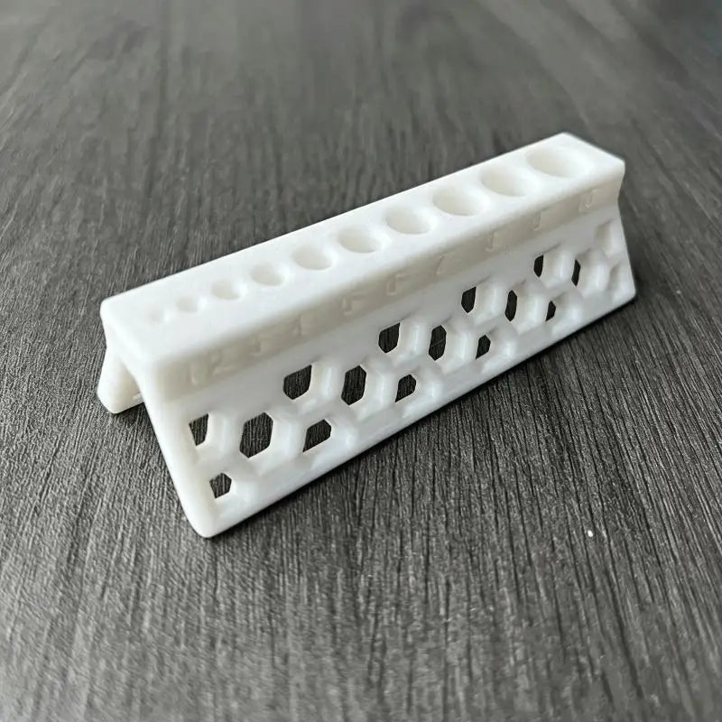 10-Hole PLA Punch Guide Jig – Precise DIY Hole Positioning Craft Punch Jig Axl White