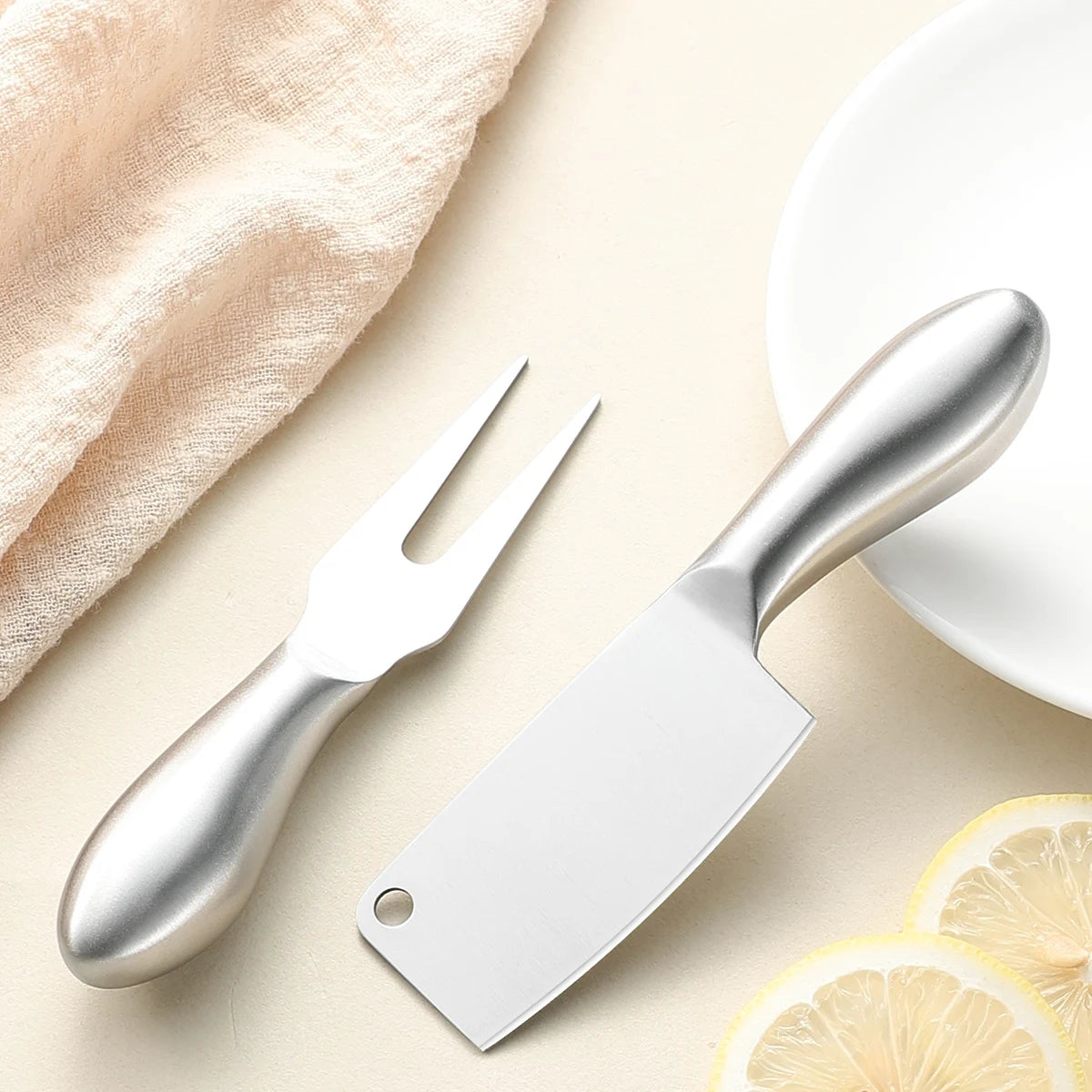 Stainless Steel Cheese Butter Knife Set – Cake & Bread Slicer Kitchen Knife Set Axl