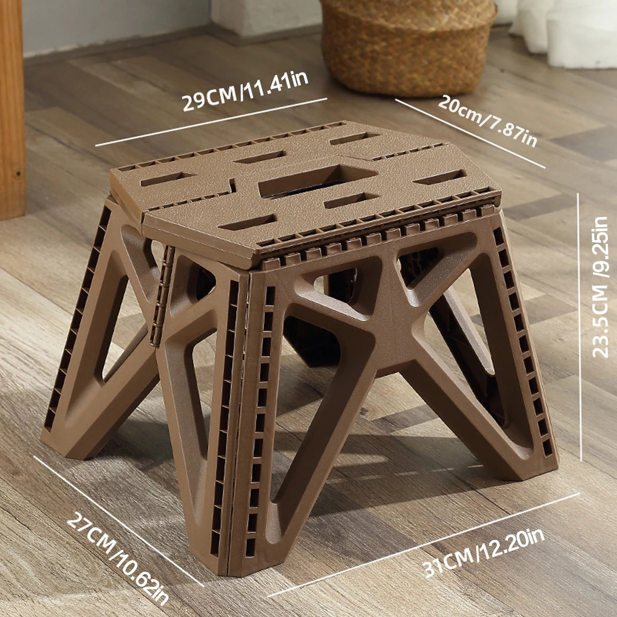 Portable Folding Stool Chair – Camping, Hiking, Fishing & BBQ Folding Camping Stool Axl Brown