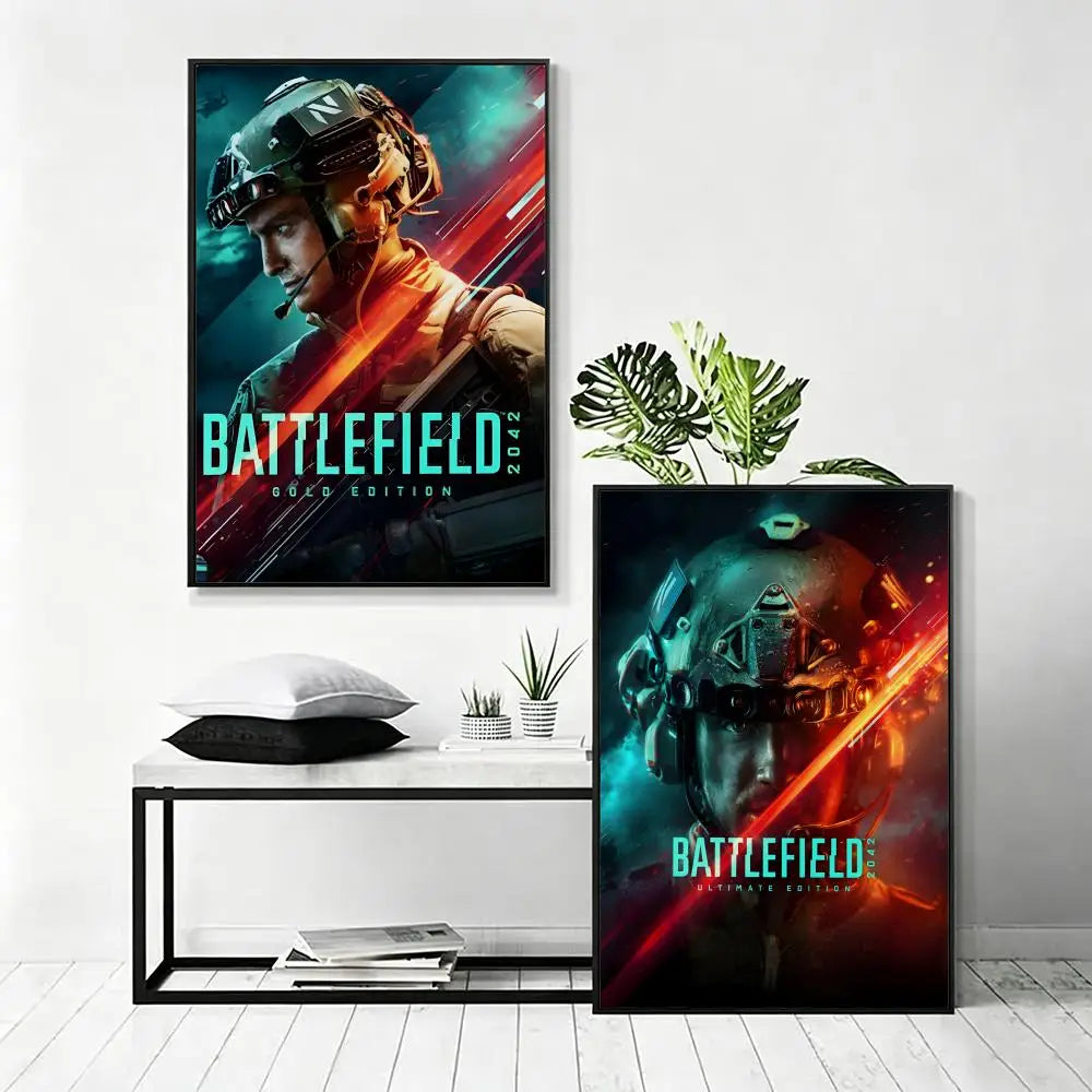 Battlefield 2042 HD Wall Poster – Waterproof Self-Adhesive Art Wall Art Poster Axl