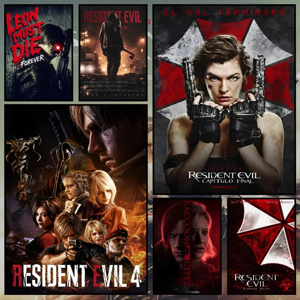 Resident Evil PVC Wall Poster – Peel & Stick HD Gaming Art Gaming Wall Poster Axl