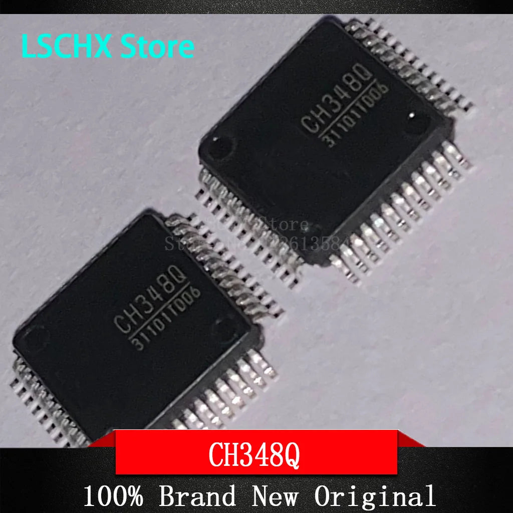 CH348Q LQFP-48 USB to 8 Serial Port Chip – 1 to 5 pcs USB Serial Port IC Axl