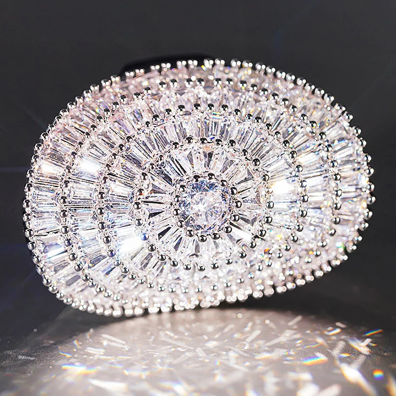 Huitan Oval Cubic Zirconia Women's Ring – Wedding & Engagement Fashion Ring Axl