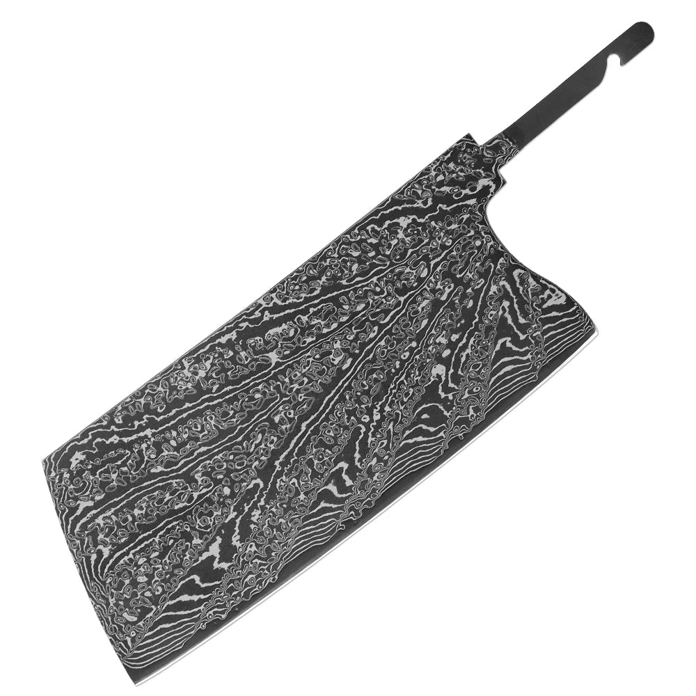 Damascus Steel Knife Blank Set 1–8 PCS | DIY Kitchen Blade Knife Blank Set Axl Chinese Cleaver