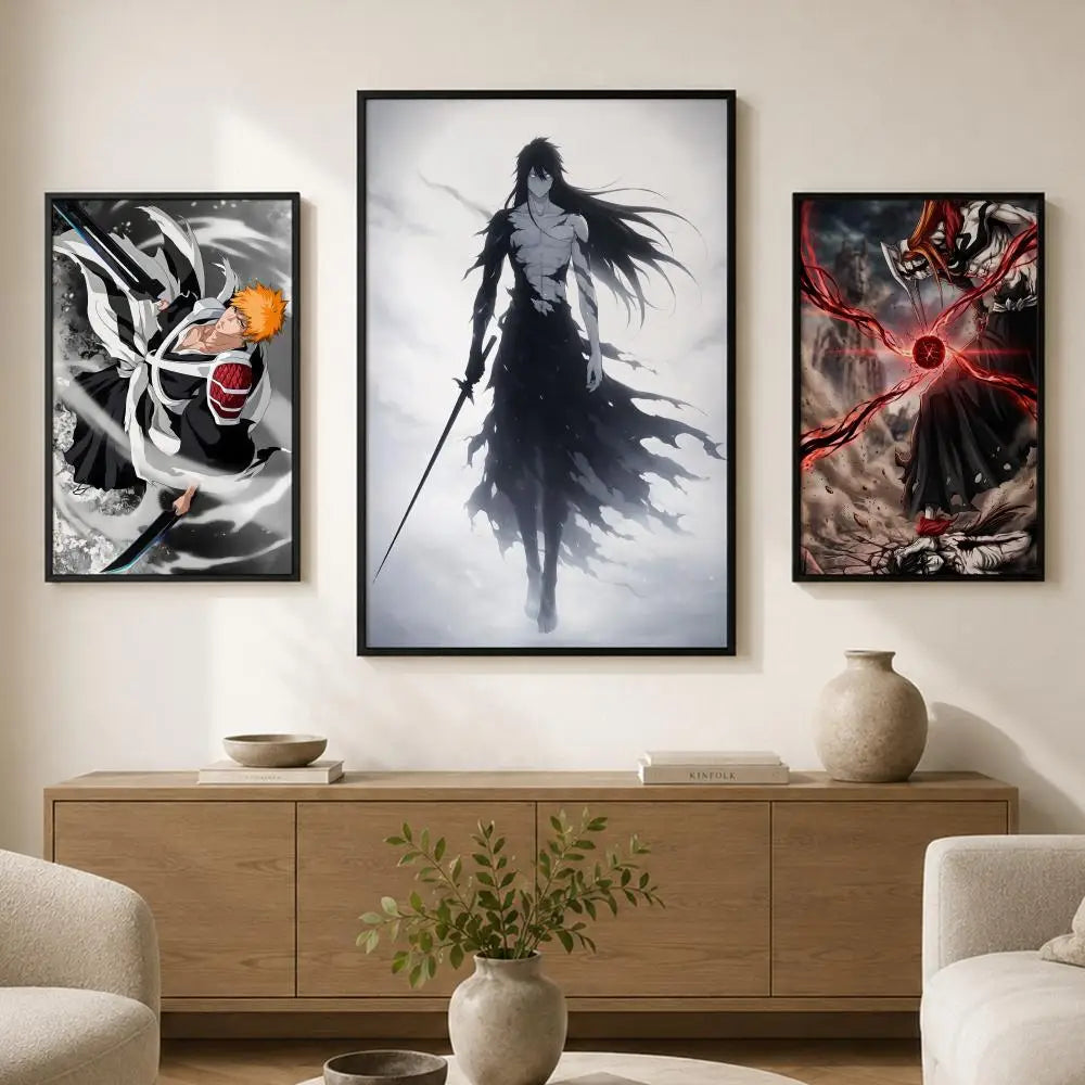 Ichigo Kurosaki Anime Wall Poster – HD Self-Adhesive Art Print Anime Wall Poster Axl