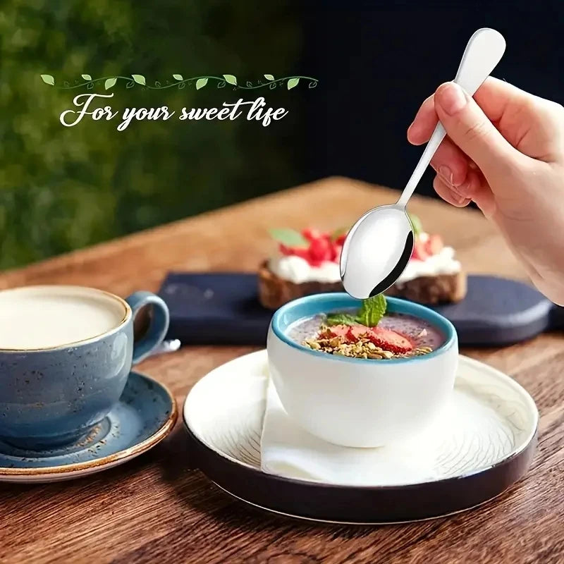 12-Piece Stainless Steel Mini Coffee Spoon Set – Dishwasher Safe Coffee Spoon Set Axl