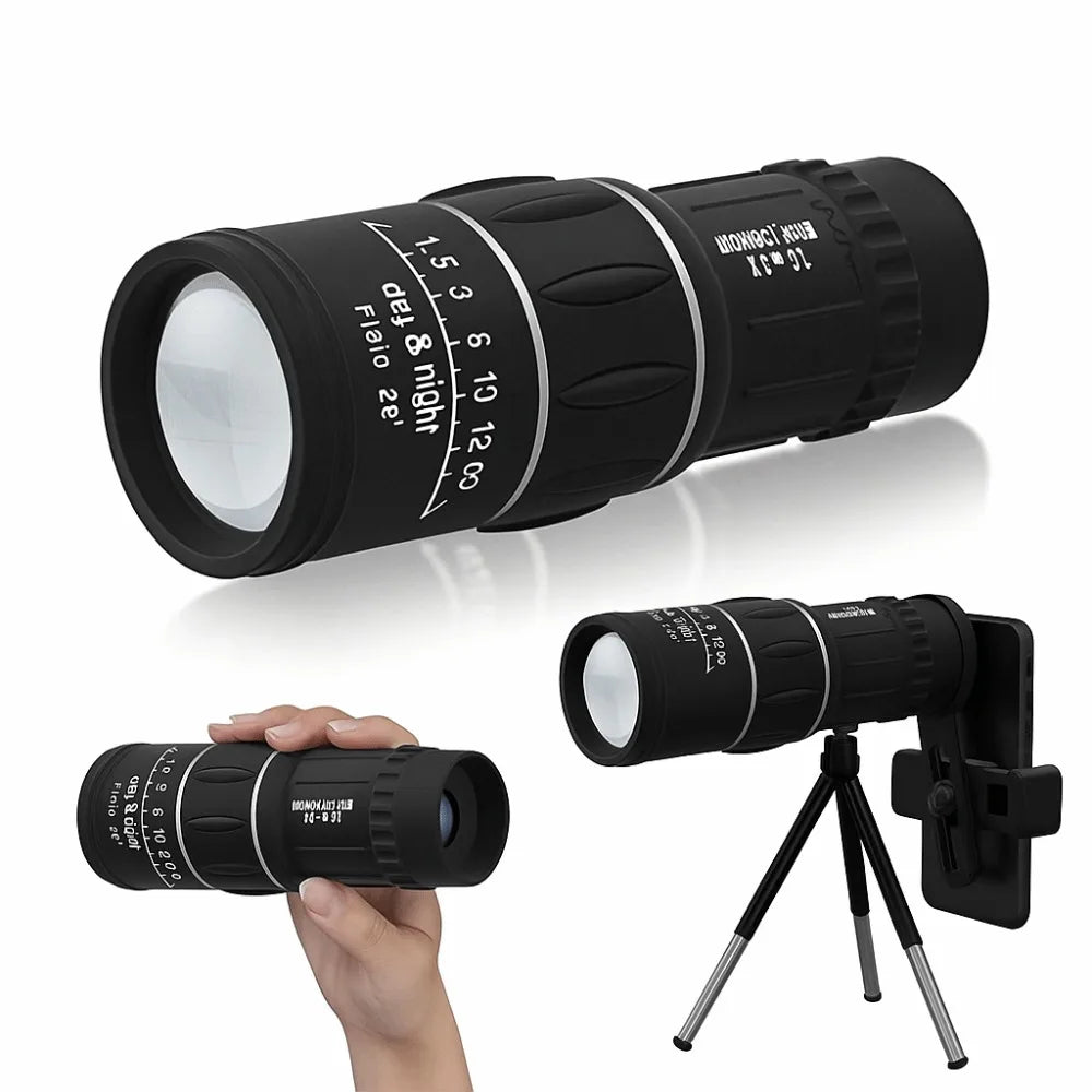 16x52 HD Monocular Telescope – BAK4, Fogproof, Low-Light Monocular Telescope Axl