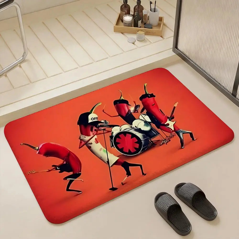 Rock Band Flannel Floor Mat – Soft Non-Slip Indoor Area Rug Indoor Area Rug Axl
