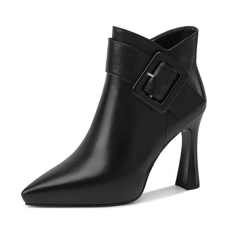YBQJOO Women's Pointed Toe Ankle Boots – Stiletto Heel Pumps Women's Ankle Boots Axl