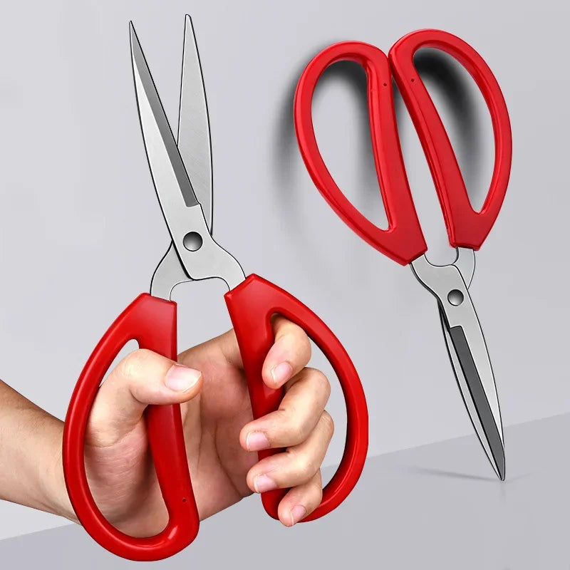 Stainless Steel Multifunctional Kitchen Scissors – Red Handle Kitchen Scissors Axl
