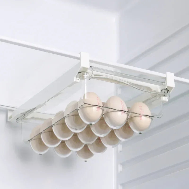 Sliding Drawer Fridge Organizer with Hanging Shelf Bracket Fridge Storage Organizer Axl Style 1 32x21x12cm 1-tier