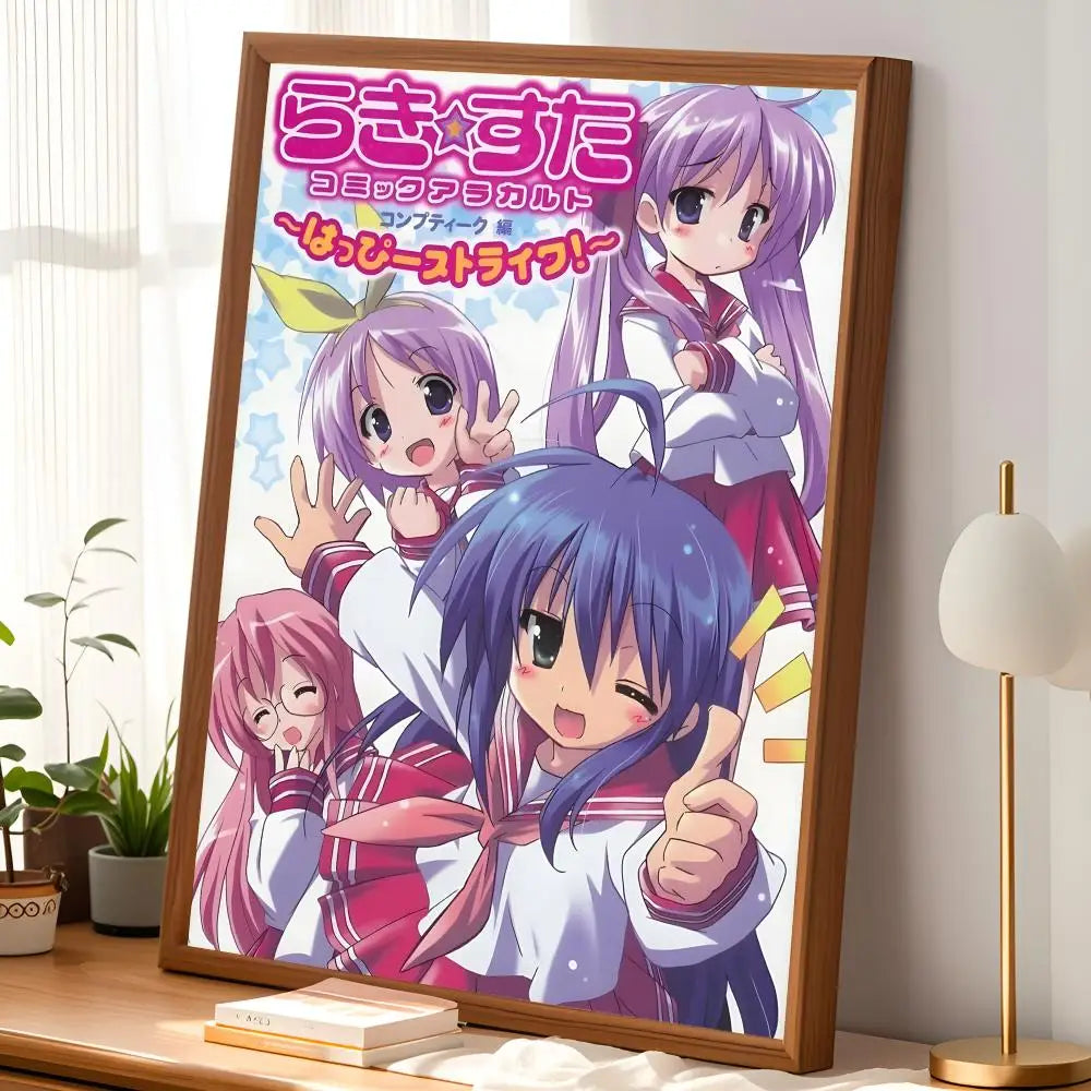 Lucky Star Anime Self-Stick HD Wall Poster – Waterproof PVC Anime Wall Poster Axl