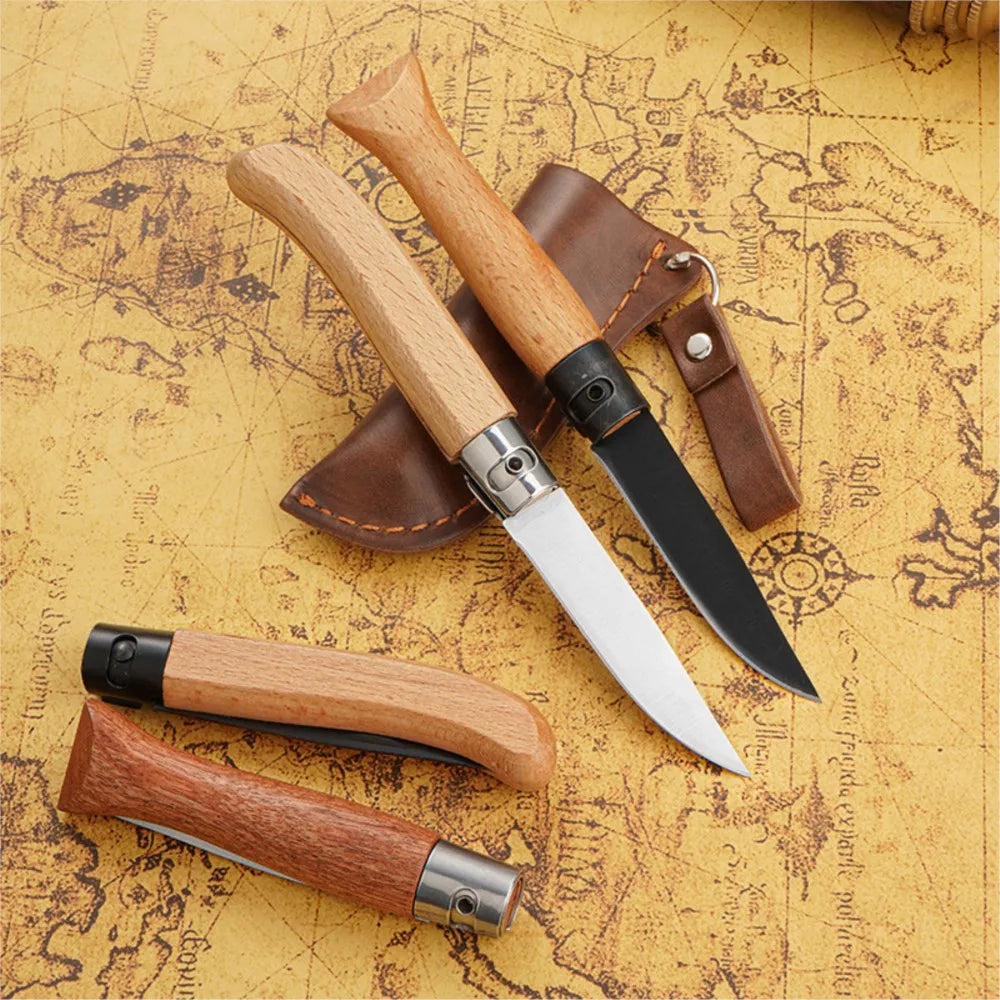 Folding Pocket Knife – 3CR13 Steel Blade & Wood Handle Folding Pocket Knife Axl