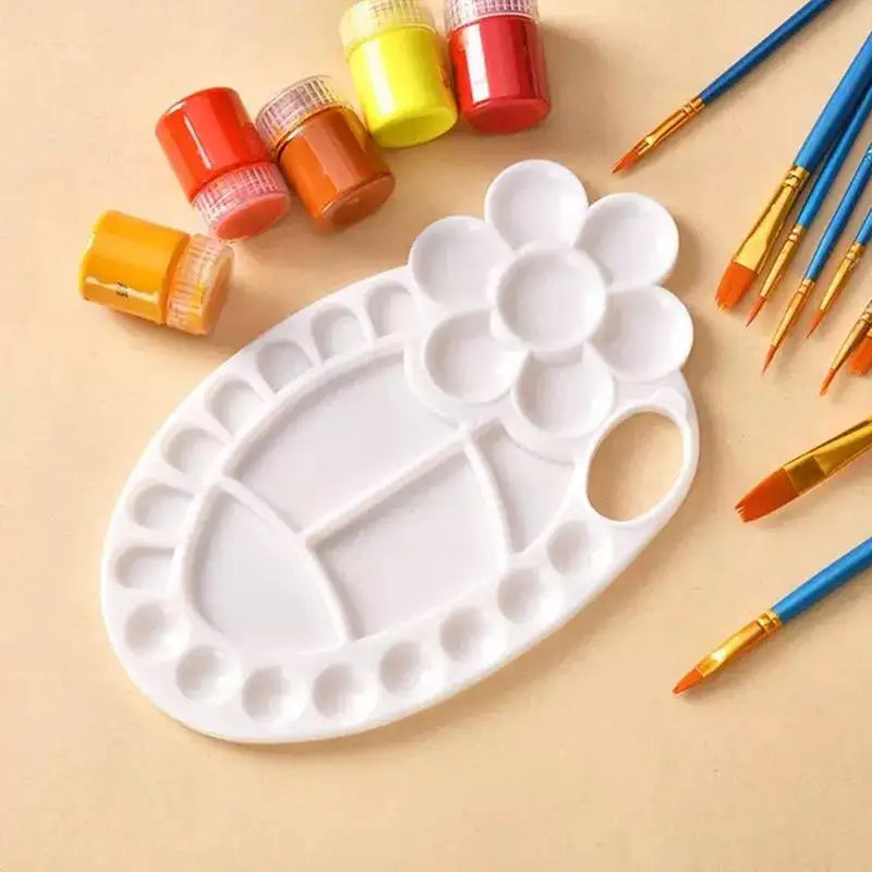 Clover Shaped Paint Mixing Palette – Multi-Grid Artist Palette Paint Mixing Palette Axl