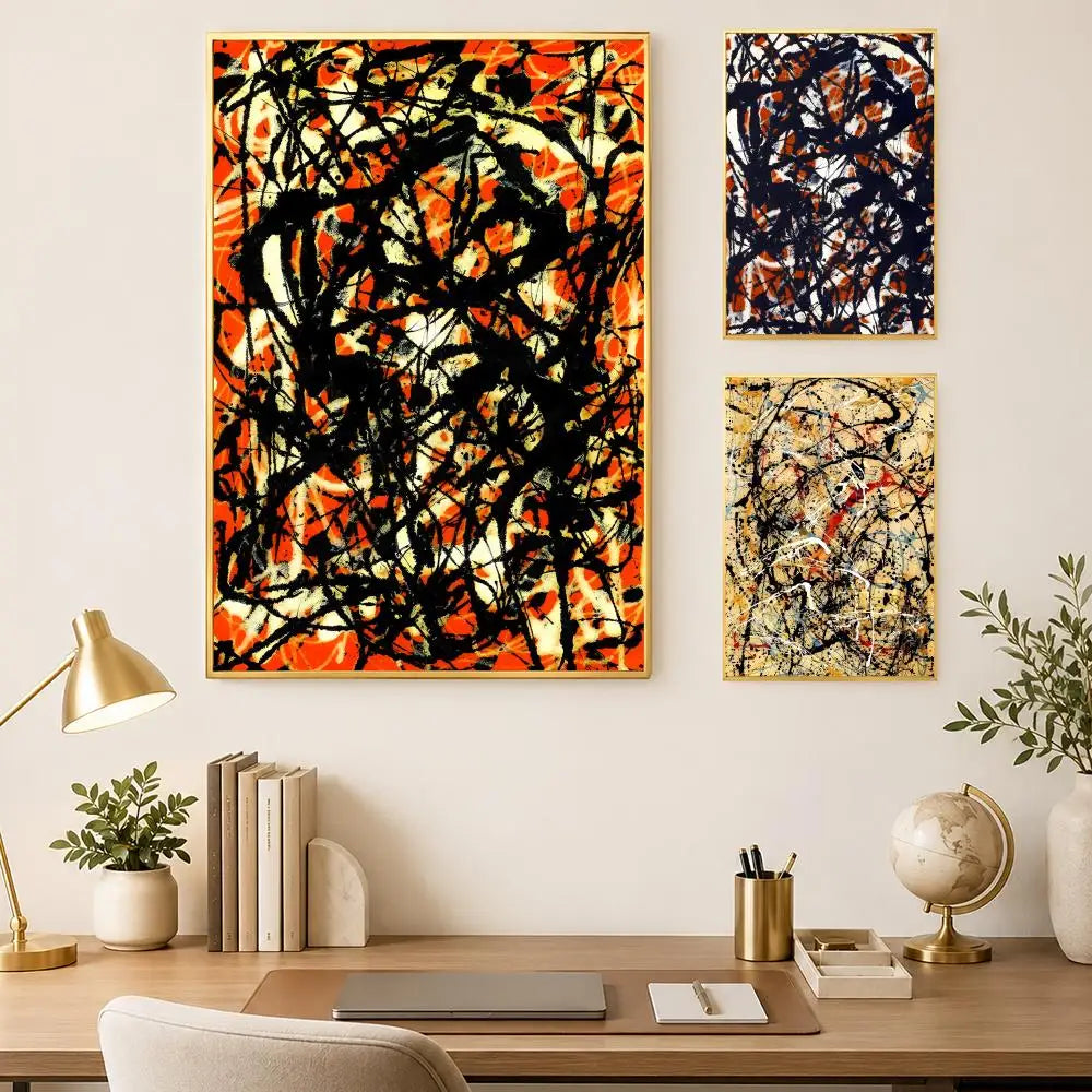 Jackson Pollock HD PVC Wall Art Poster – Self-Stick Decor Wall Art Poster Axl
