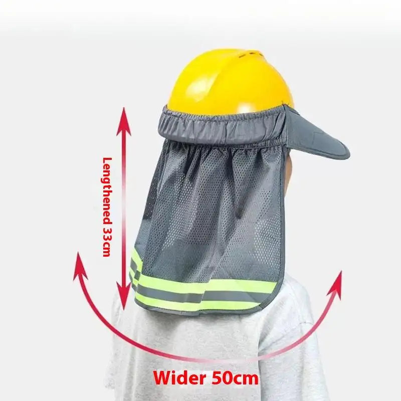 Hard Hat Sun Shade Neck Shield – Reflective Brim Cap Cover Hard Hat Sun Shade Axl