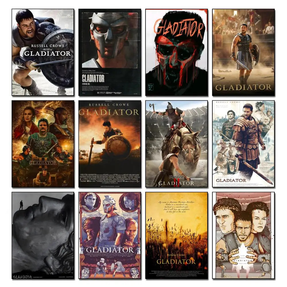 Gladiator Movie HD Wall Poster – Waterproof Sticky Home Decor Movie Wall Poster Axl