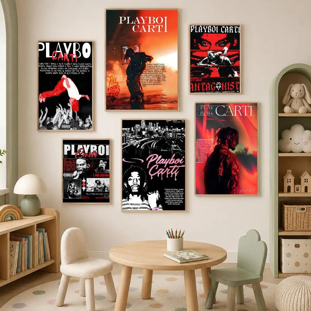 Playboi Carti HD Wall Poster – Self-Stick Waterproof Wall Art Wall Art Poster Axl