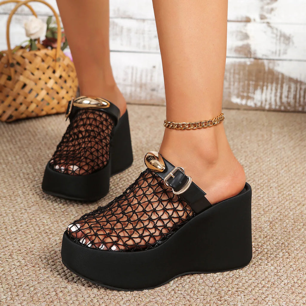 Women's Retro Roman Wedge Sandals – Open Toe Beach Slippers Wedge Sandals Axl