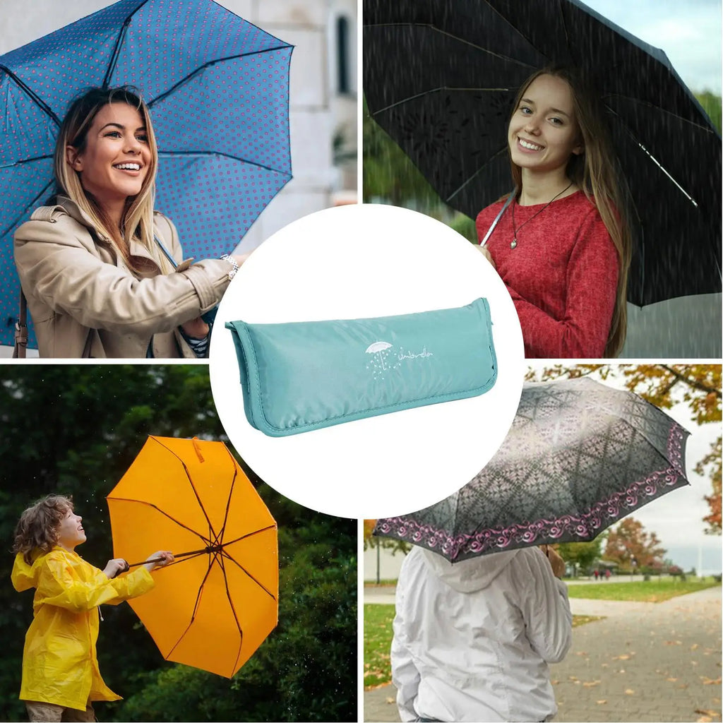 Absorbent Wet Umbrella Bag – Portable Folding Storage Sleeve Umbrella Storage Bag Axl