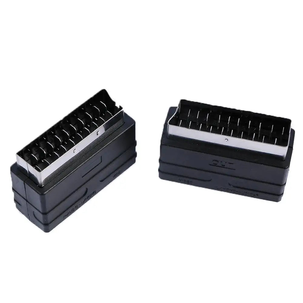 SCART Male to 3 RCA Female Adapter for TV DVD AV Converter AV Cable Adapter Axl black