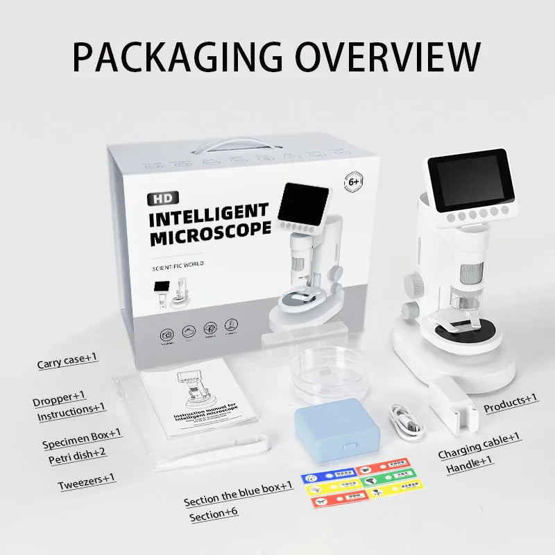 Handheld Digital Microscope FHD 1080P 3.5" Screen 500x Zoom Digital Microscope Axl