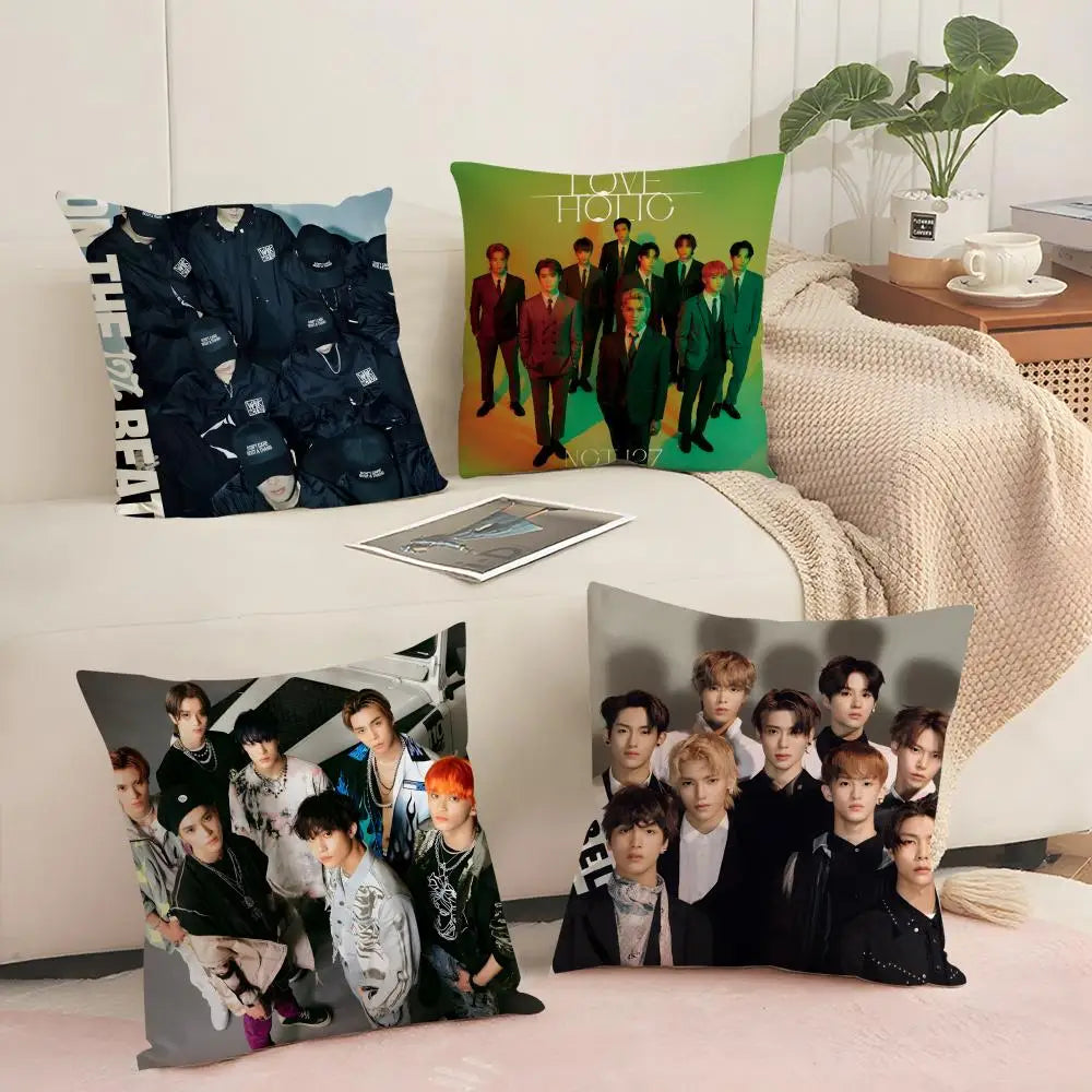 NCT 127 Linen Cushion Cover – Breathable Pillowcase with Zipper Decorative Cushion Cover Axl