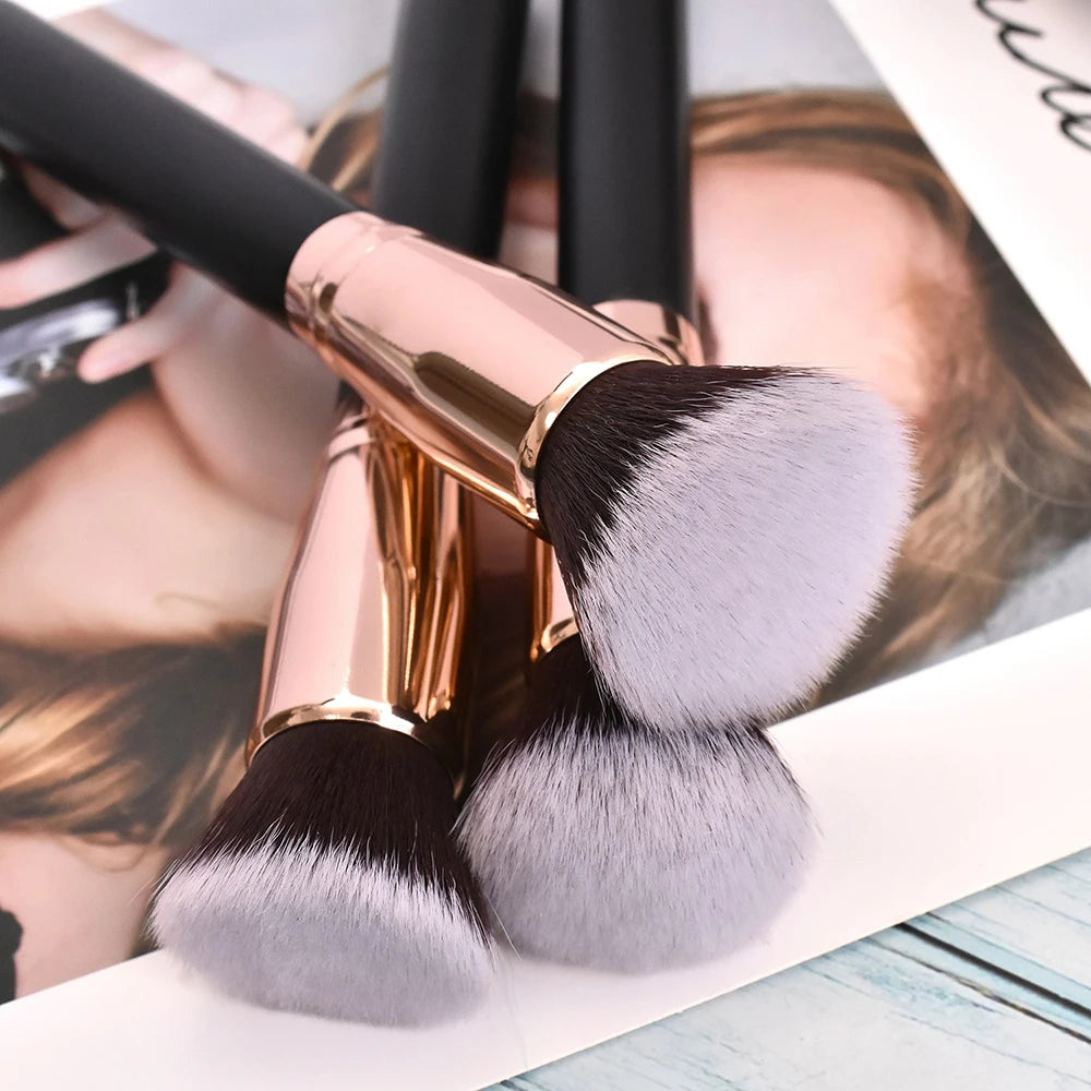 10-Pack Vegan Makeup Brushes – Blush, Contour & Foundation Makeup Brush Set Axl