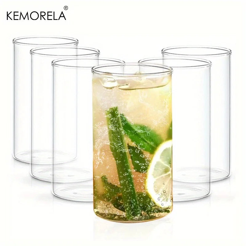 KEMORELA Borosilicate Drinking Glasses Set – BPA Free, 4 or 6 Pc Drinking Glasses Set Axl
