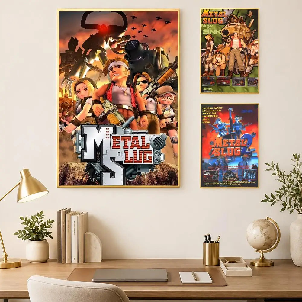 Metal Slug Game HD PVC Self-Stick Wall Art Poster | Waterproof Wall Art Poster Axl
