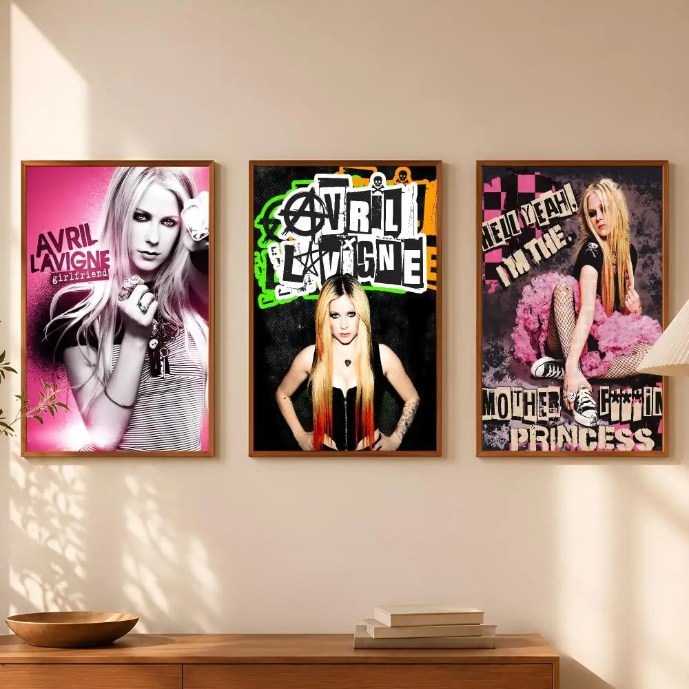 Avril Lavigne Self-Stick HD Wall Poster – Waterproof Home Decor Wall Art Poster Axl