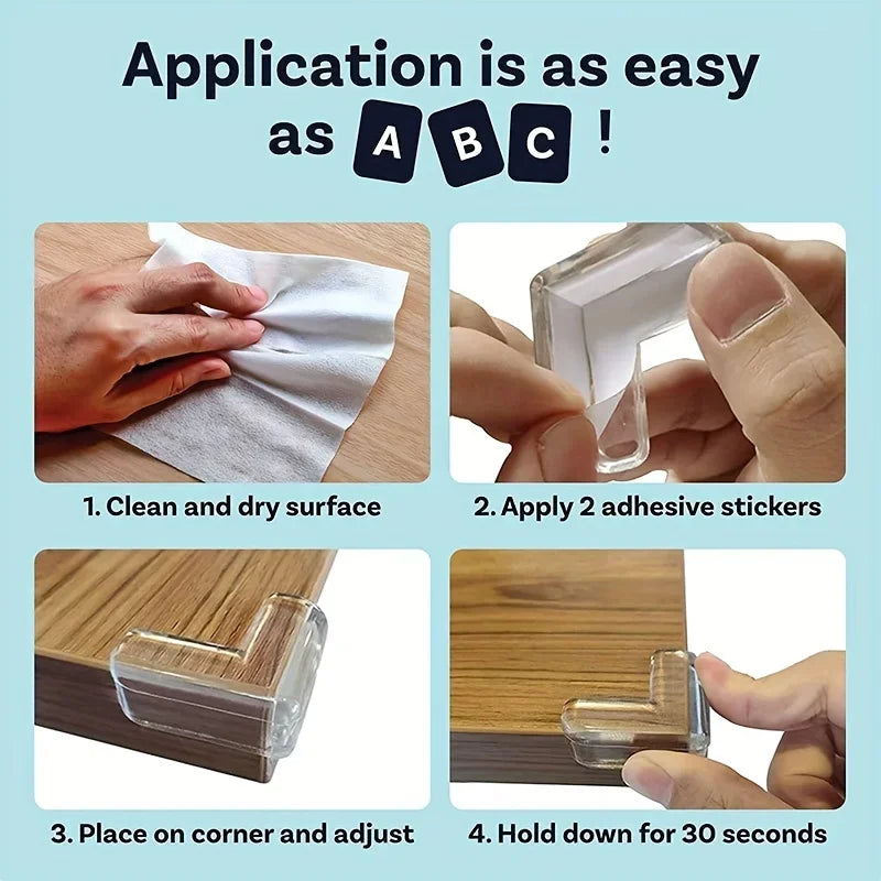 Silicone Corner Guards – 4 Sets Child-Safe Table Edge Protectors Corner Safety Guards Axl