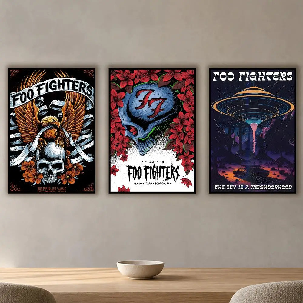 Foo Fighters Waterproof PVC Poster Stickers – Wall & Home Décor Poster Stickers Axl