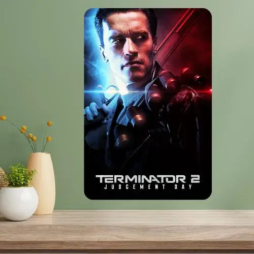 Terminator 2 Judgement Day Classic Movie Metal Poster Sign Metal Wall Sign Axl aluminum sign aluminum 14x20cm