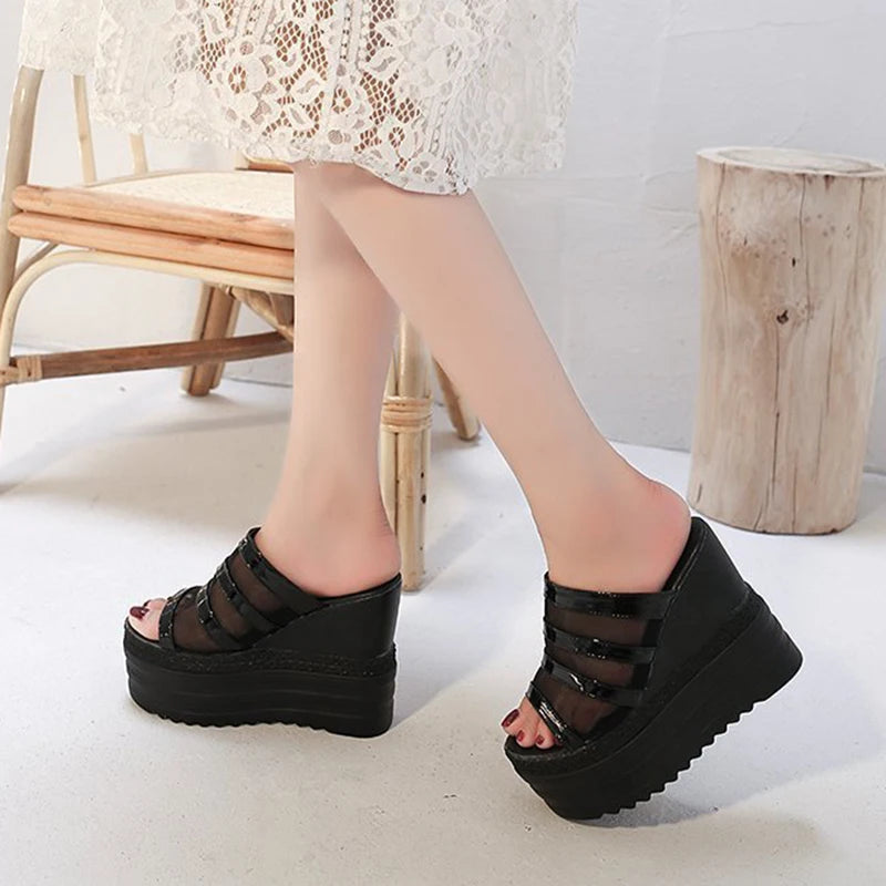 Women's Wedge Platform Sandals – High Heel Summer Slides Wedge Platform Sandals Axl