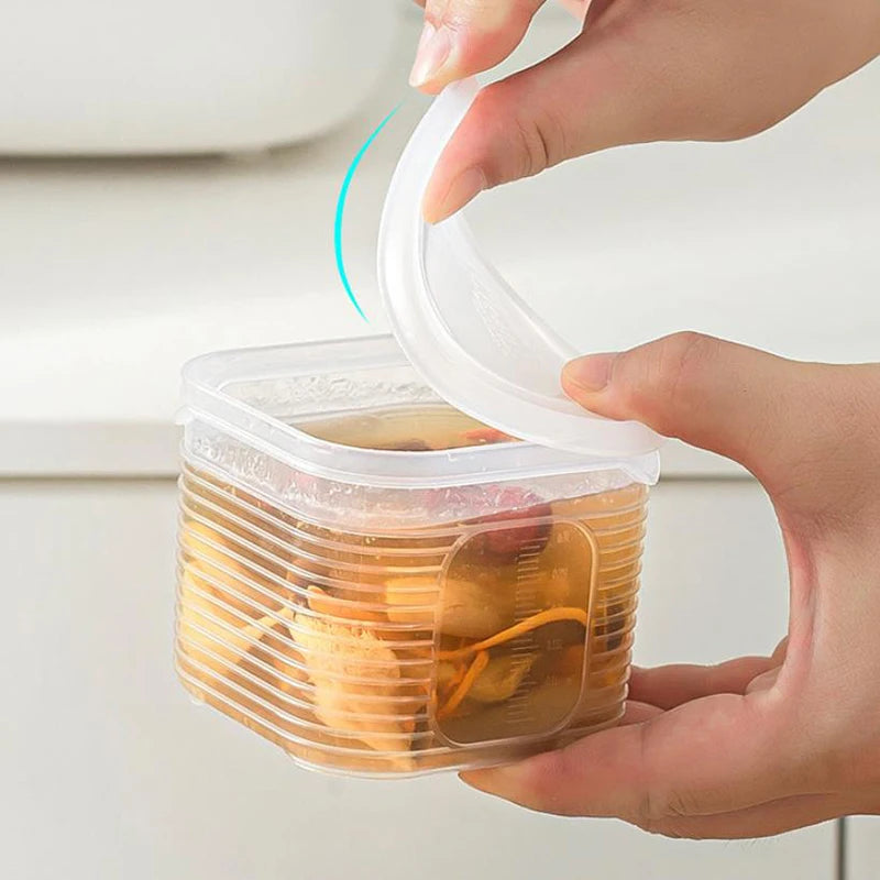 6-Grid Food Storage Containers with Lids – Fridge Organizer Set Food Storage Container Axl