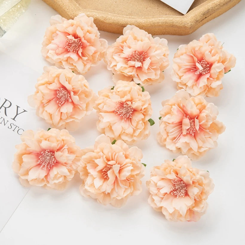 Silk Peony Artificial Flower Heads 10/30 Pcs – Wedding & Home Décor Artificial Flower Heads Axl color 1 10pieces