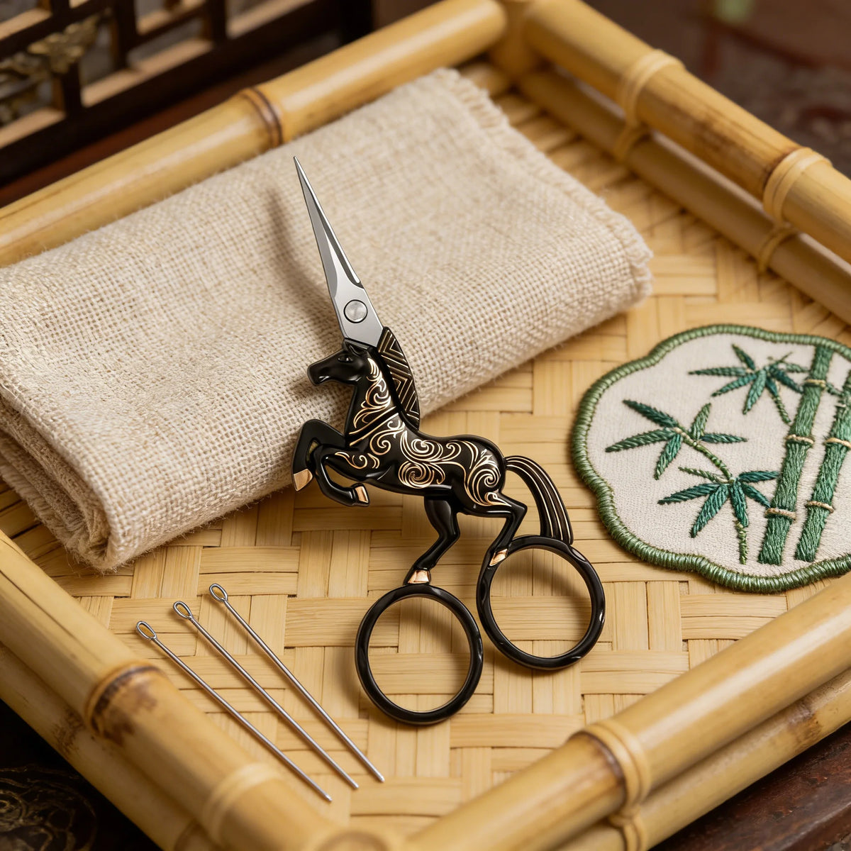 Horse Design Craft Scissors – Fabric, Thread & DIY Shears Craft Scissors Axl Scissors-Black