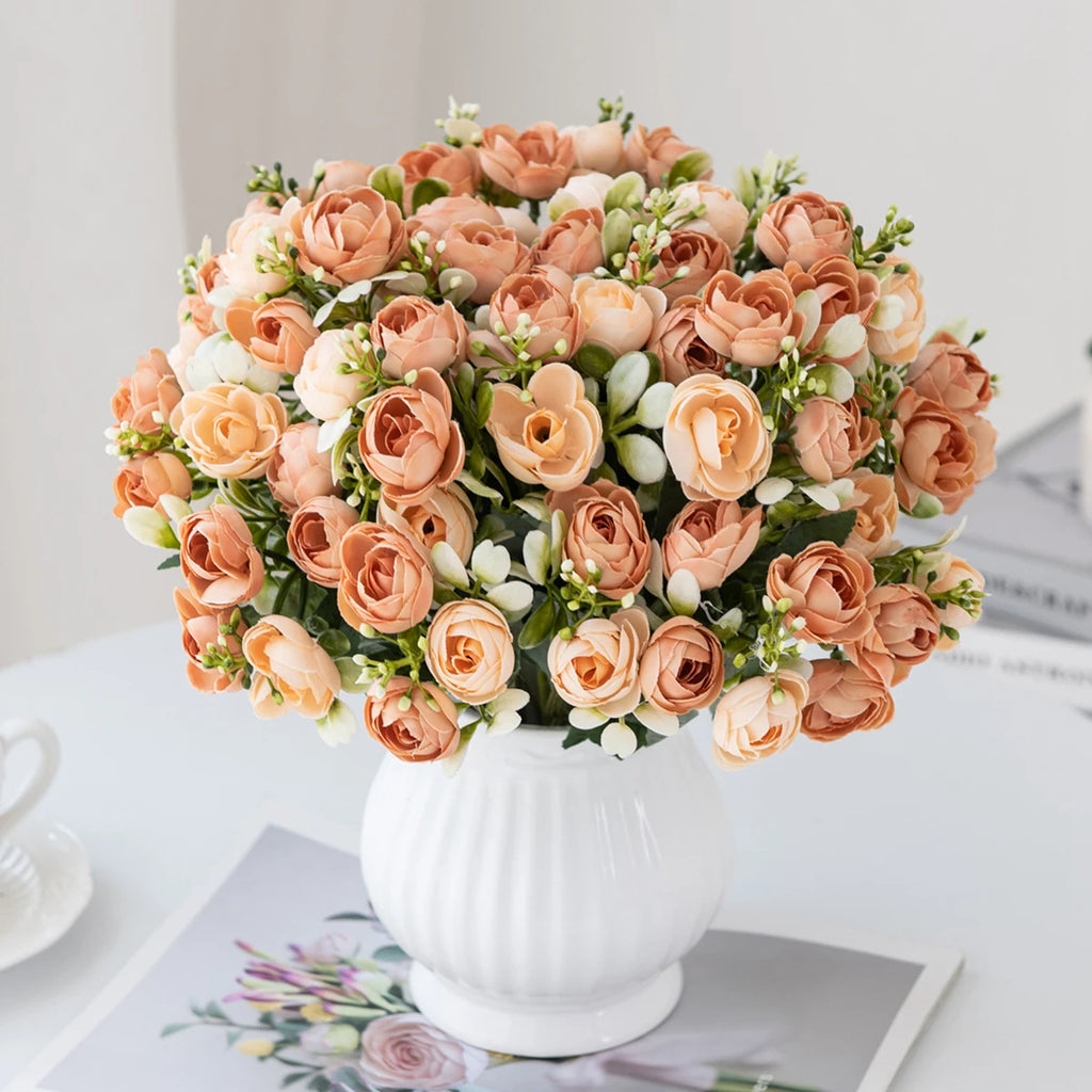 Artificial Silk Rose Tea Bud Flowers – Wedding & Home Decor Artificial Silk Flowers Axl