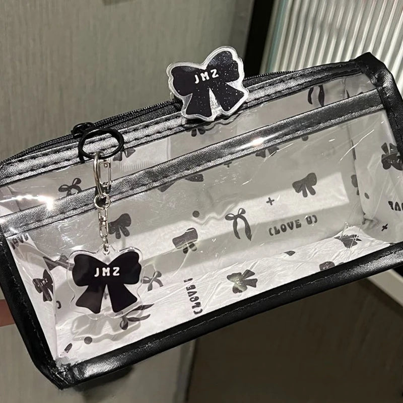 Cartoon Translucent Pencil Case – Multi-Layer Large Capacity Pencil Case Axl