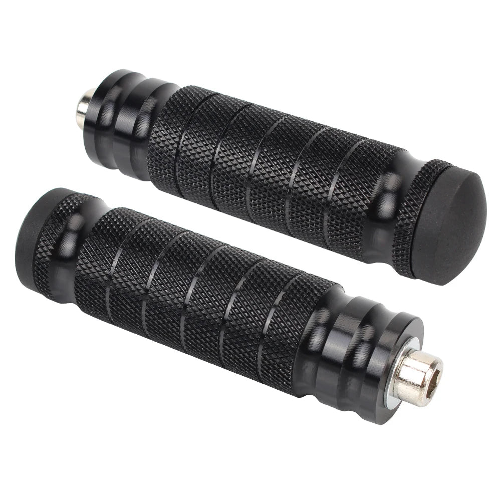 Universal CNC Aluminum Motorcycle Rear Footpegs – Rearset Pair Motorcycle Footpegs Axl Black