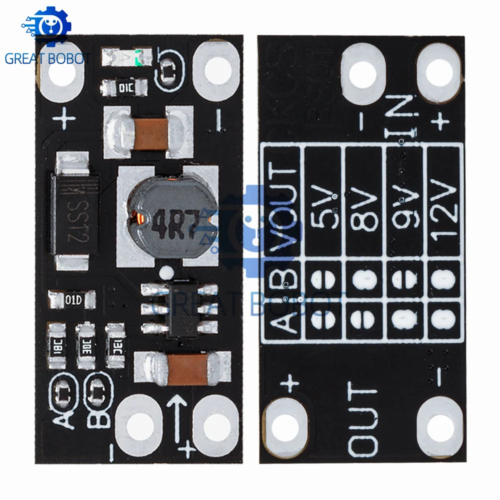 Mini Boost Step-Up Module 5V/8V/9V/12V 1.5A LED DIY Board Boost Voltage Module Axl