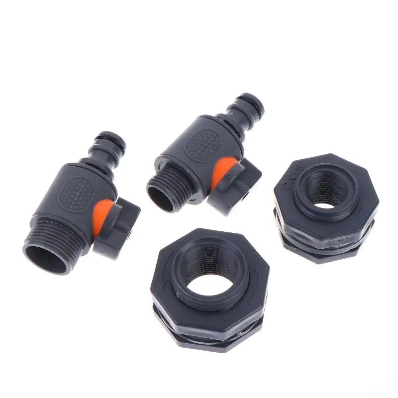 PVC IBC Water Tank Adapter with Valve – Rainwater Connector Water Tank Adapter Axl