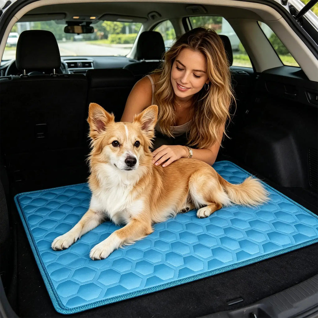 Pet Cooling Mat for Dogs & Cats – Ice Silk Summer Sleep Pad Pet Cooling Mat Axl