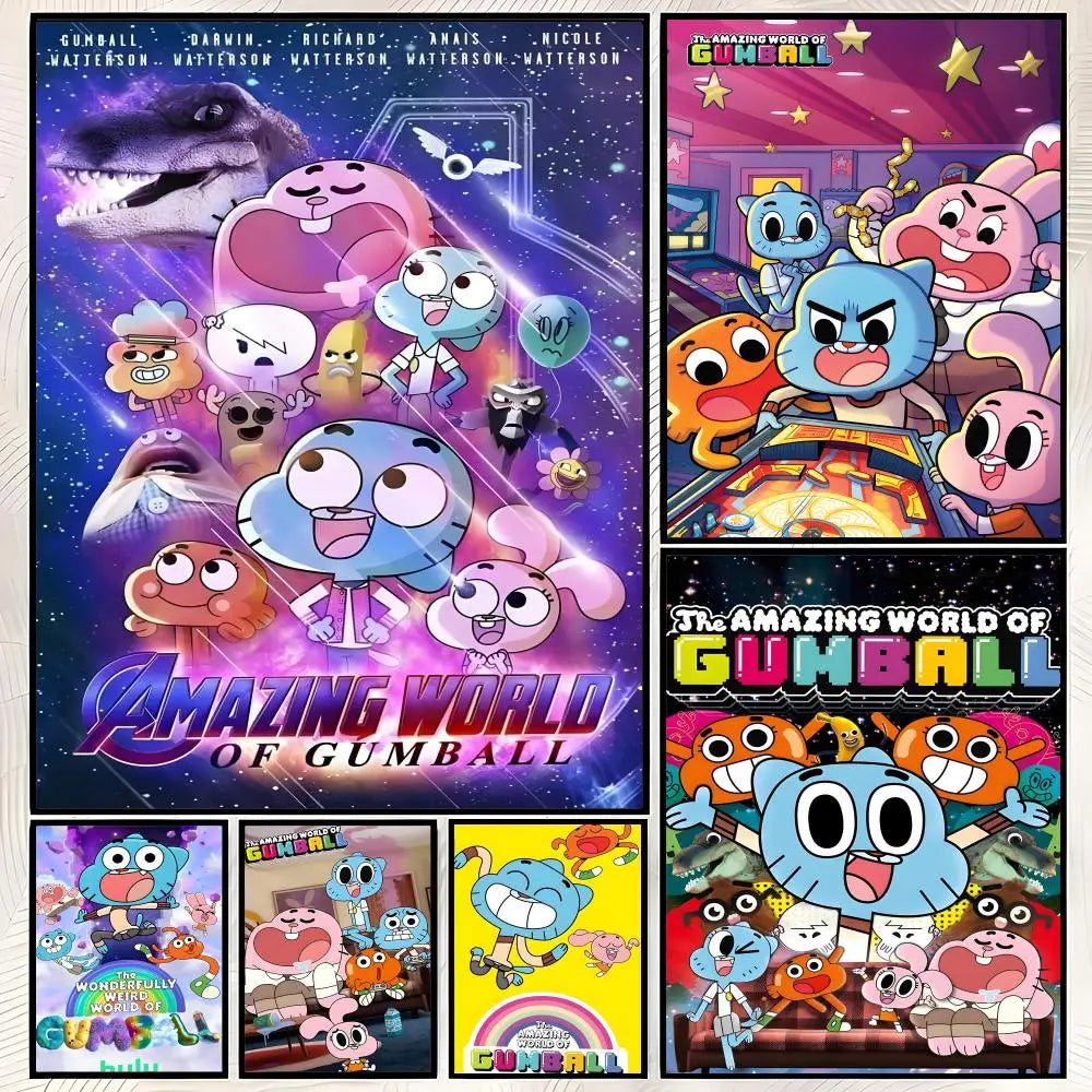 Amazing World of Gumball Self-Stick HD PVC Wall Art Poster Wall Art Poster Axl