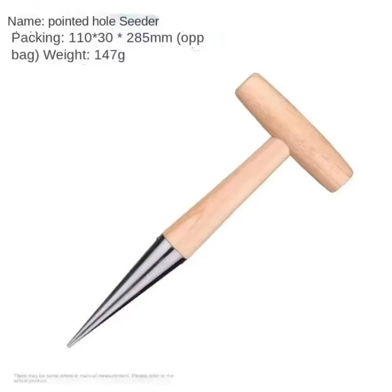 Seedling Transplanter Tool – Wood & Iron Vegetable Flower Planter Garden Transplanter Tool Axl