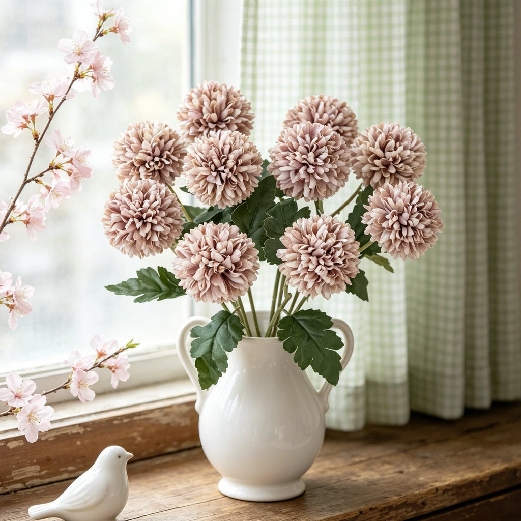 Artificial Silk Chrysanthemum Bouquet | Wedding & Home Decor Artificial Flower Bouquet Axl