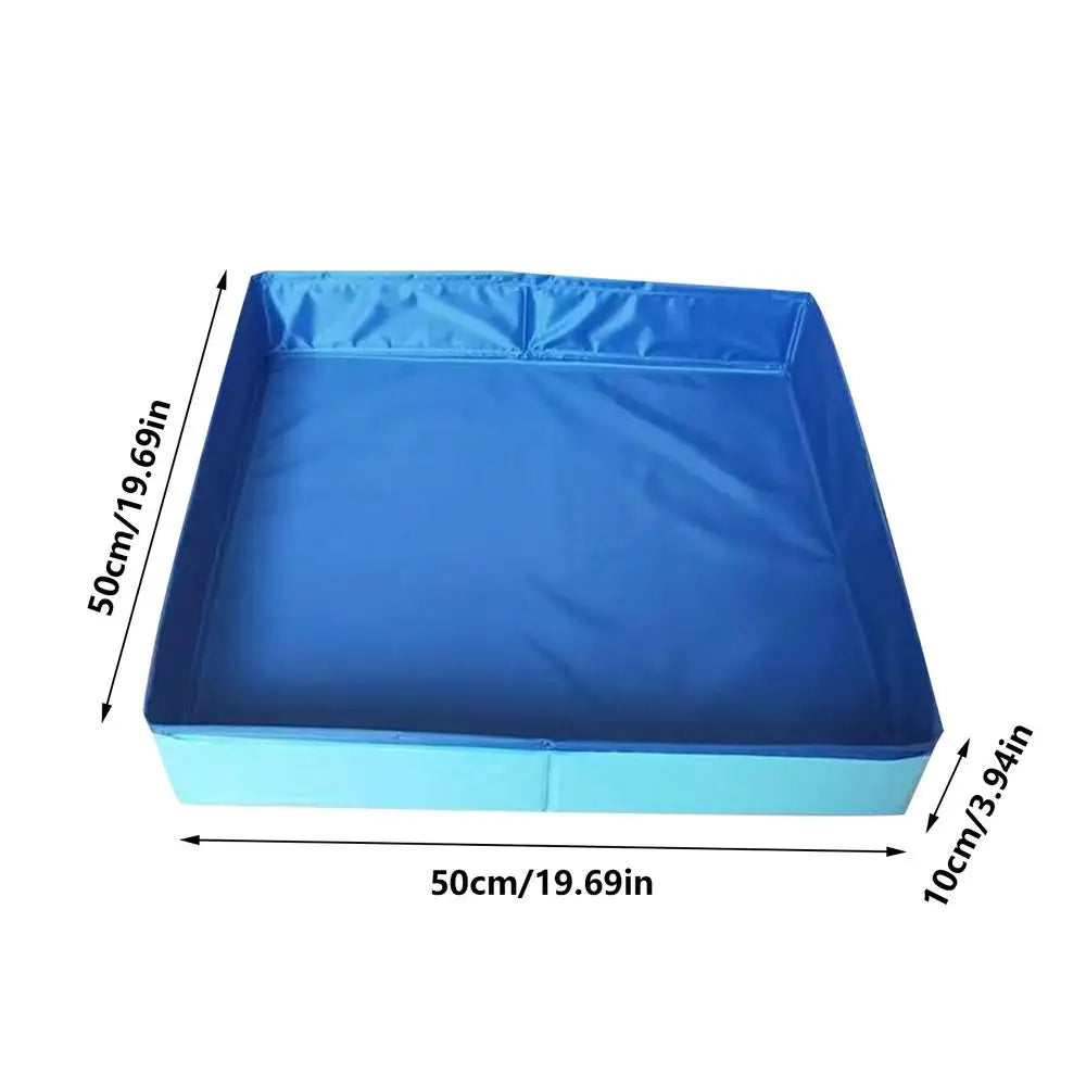 Foldable Dog Bath Tub – Non-Inflatable PVC Pet Bathing Pool Foldable Pet Bath Tub Axl Blue