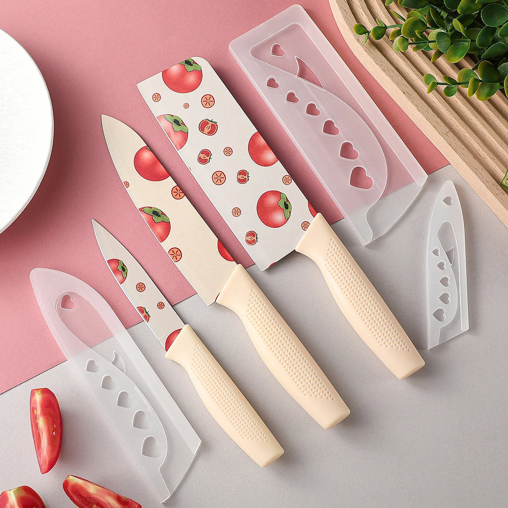 SHENJIU Colorful Kitchen Knife Set – Stainless Steel Chef Knives Kitchen Knife Set Axl 3pcs